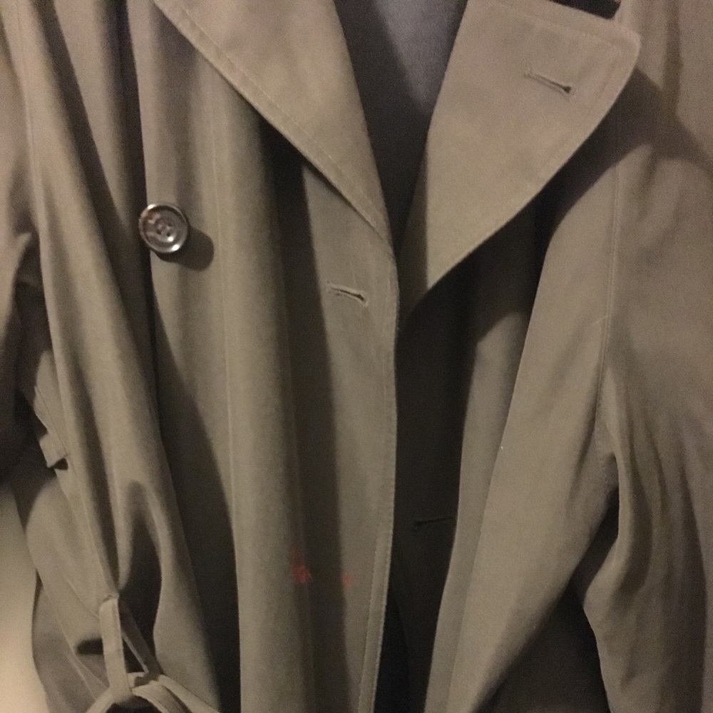 Army green full length all weather coat